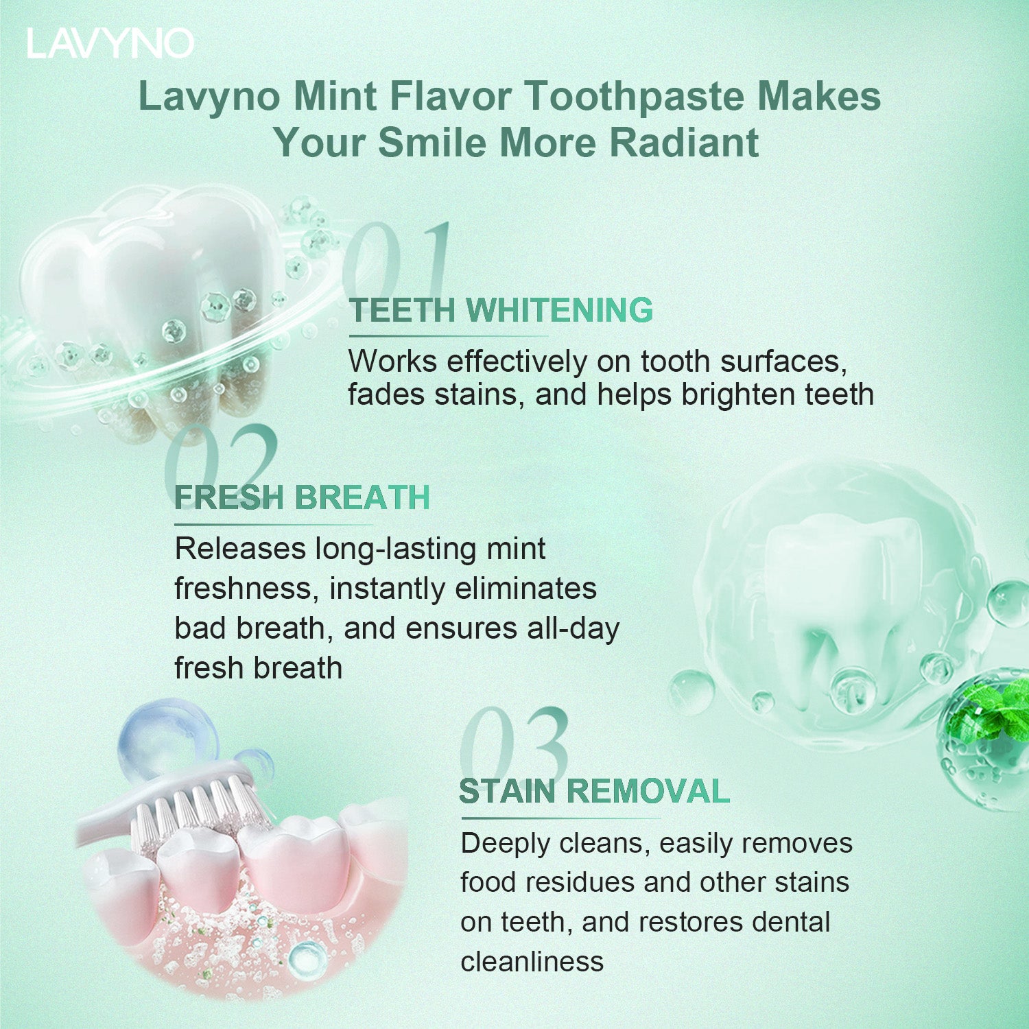 Lavyno Toothpaste, Whitens Teeth, Freshens Breath, Relieves Sensitivity, Repairs Gums, Strengthens Enamel, Reduces Gum Inflammation, Oral Health – Elegant Hard-Shell Cylindrical Tube (Moisture-Proof)